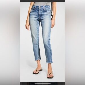 Moussy Blue Distressed Women Jeans